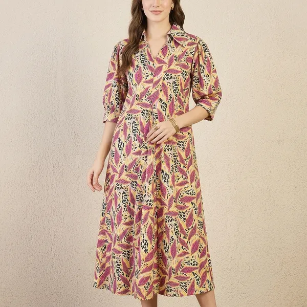 Front_Pleated_Cotton_Midi_Dress
