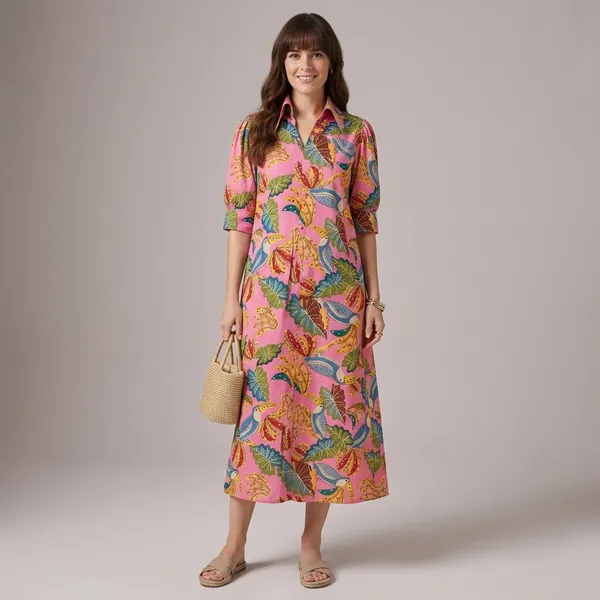Front_Pleated_Cotton_Midi_Dress