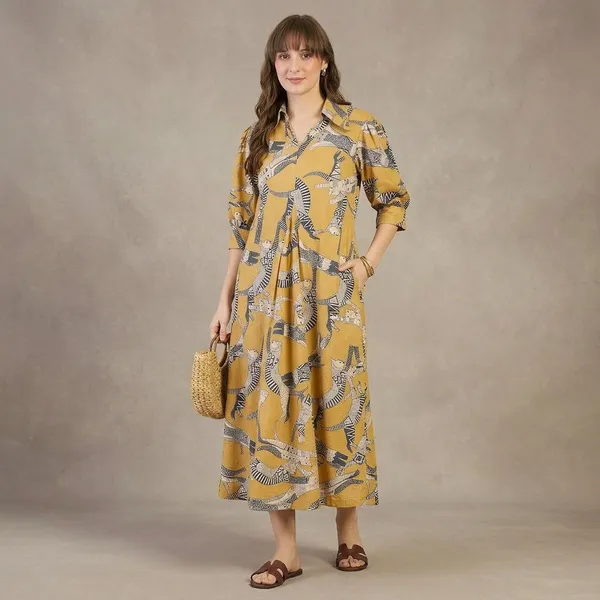Front_Pleated_Cotton_Midi_Dress