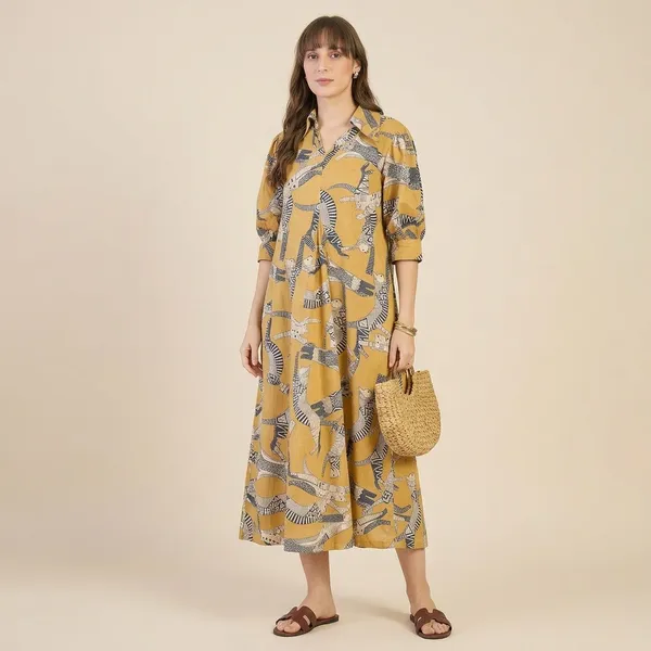 Front_Pleated_Cotton_Midi_Dress
