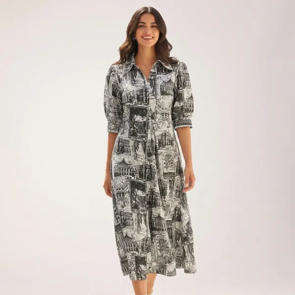 Front_Pleated_Pure_Linen_Midi_Dress