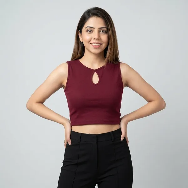 Solid_Cotton_Stretchable_Crop_Top