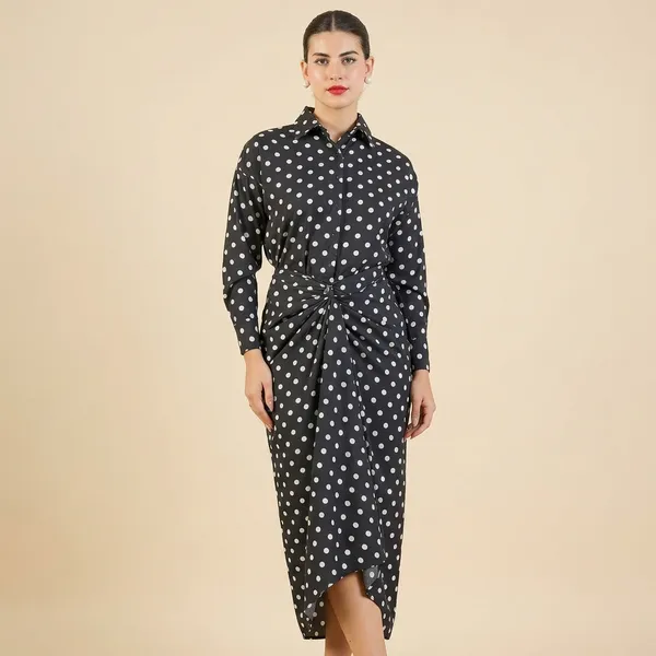 Printed_Shirt_With_Front_Twist_Skirt_Co-Ord_Set