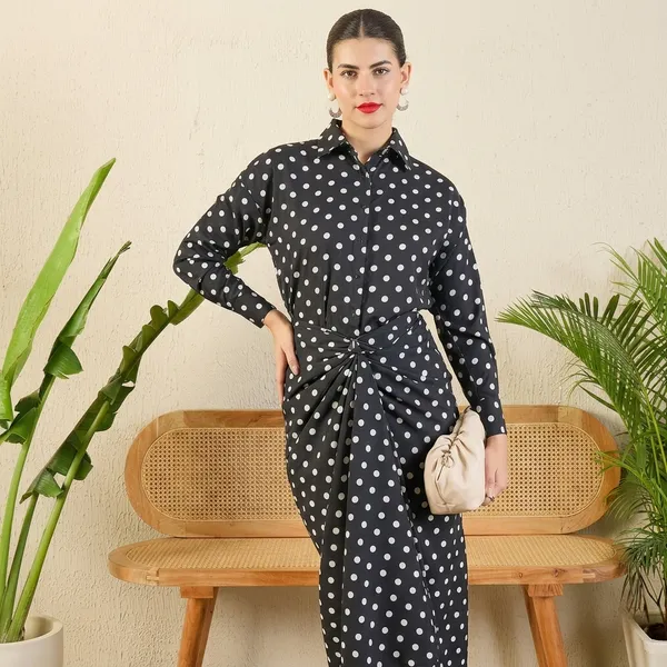 Printed_Shirt_With_Front_Twist_Skirt_Co-Ord_Set