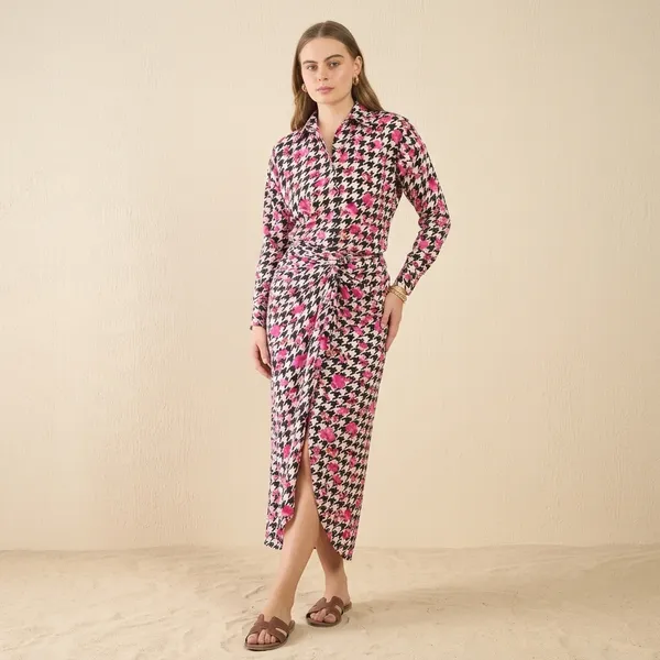 Printed_Shirt_With_Front_Twist_Skirt_Co-Ord_Set