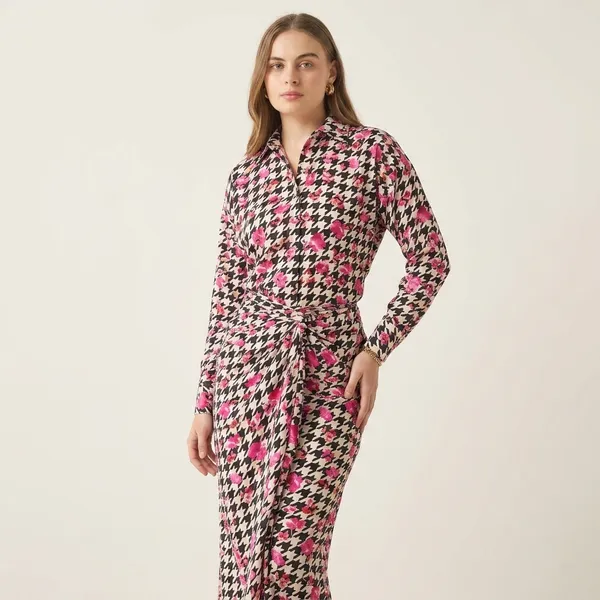 Printed_Shirt_With_Front_Twist_Skirt_Co-Ord_Set