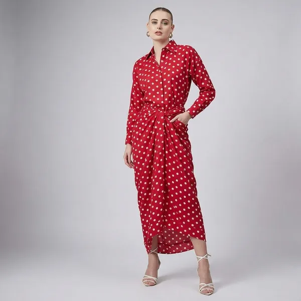 Printed_Shirt_With_Front_Twist_Skirt_Co-Ord_Set
