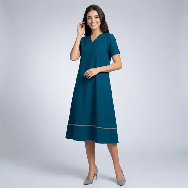 Pure_Cotton_A-Line_Midi_Dress