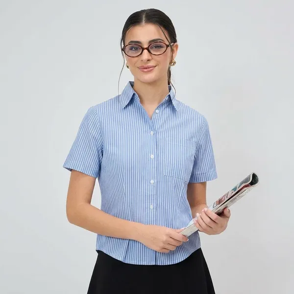 Pure_Cotton_Half_Sleeve_Fitted_Shirt
