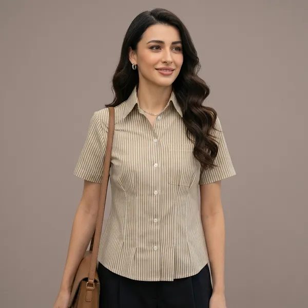 Pure_Cotton_Half_Sleeve_Fitted_Shirt