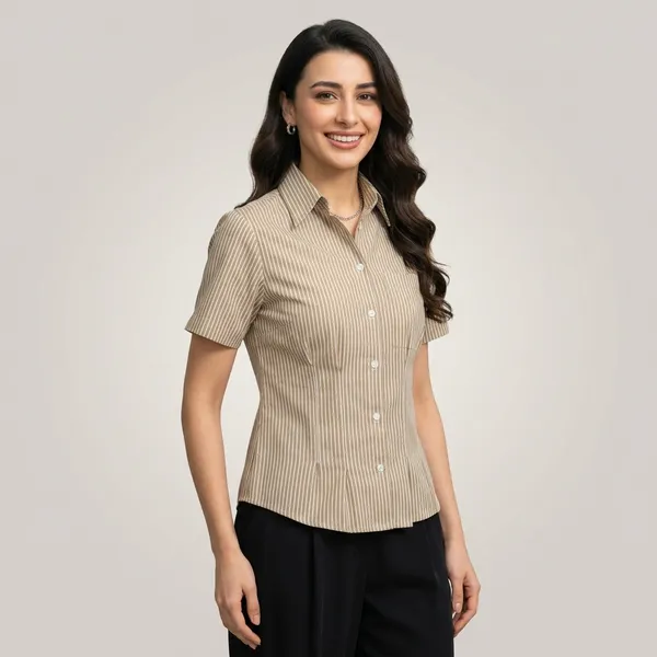 Pure_Cotton_Half_Sleeve_Fitted_Shirt