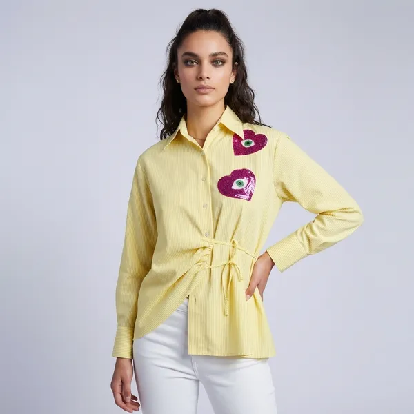 Pure_Cotton_Tie-Up_Sequinned_Shirt
