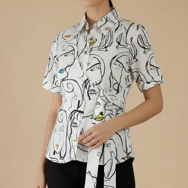 Pure_Cotton_Waist_Tie-Up_Shirt