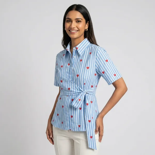 Pure_Cotton_Waist_Tie-Up_Shirt