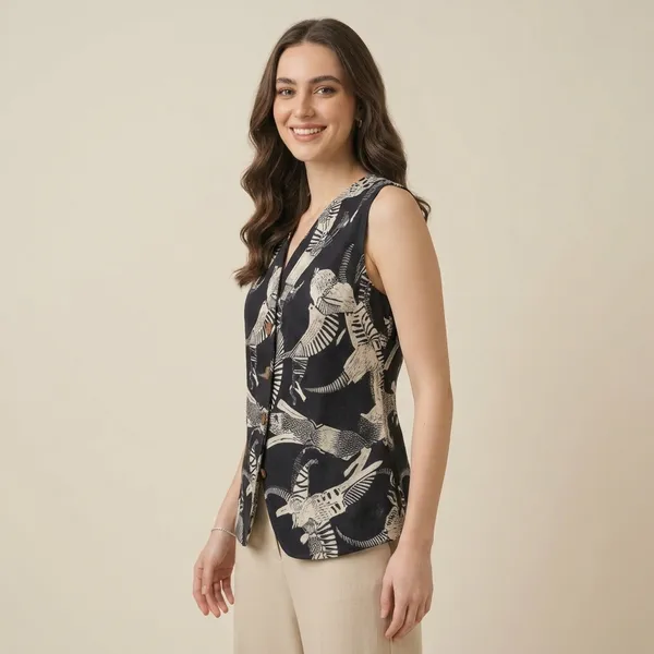 Pure_Linen_Printed_Waistcoat