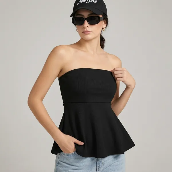 Ribbed_Bandeau_Peplum_Top