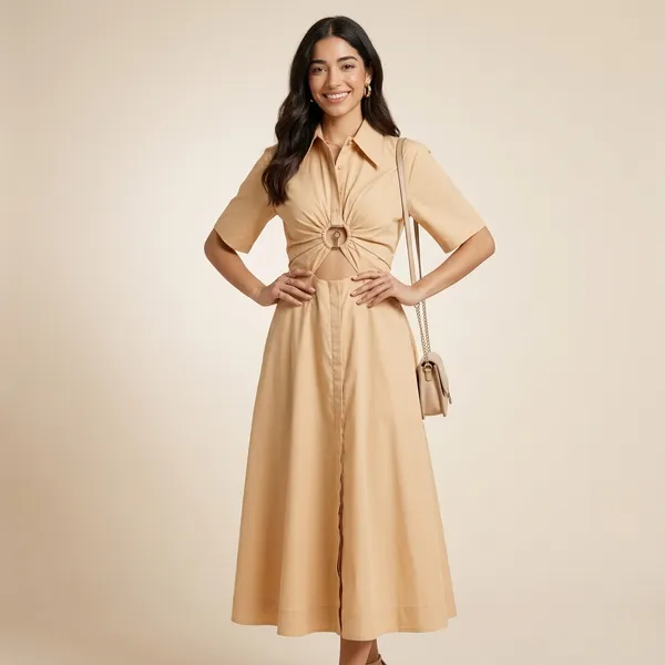 Cotton_Ring_Accent_Shirt_Dress