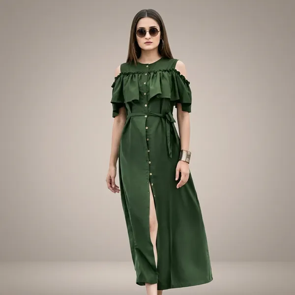 Ruffled_Buttoned_Cold_Shoulder_Maxi_Dress