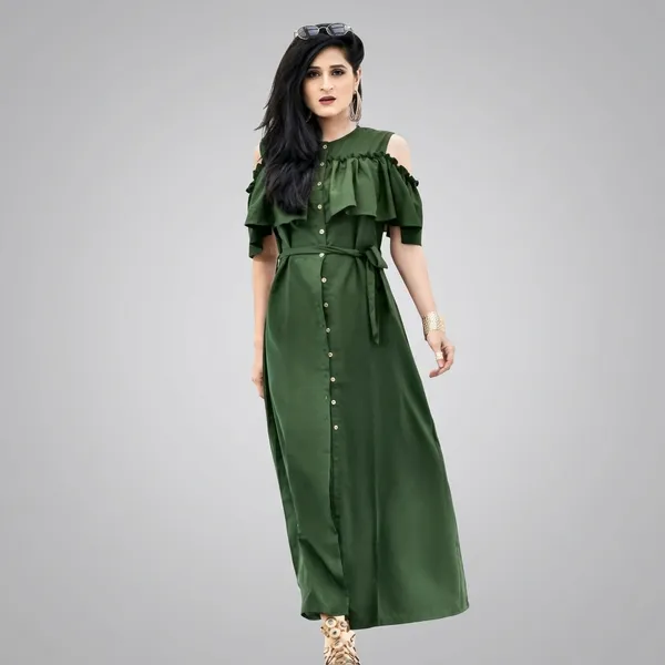 Ruffled_Buttoned_Cold_Shoulder_Maxi_Dress