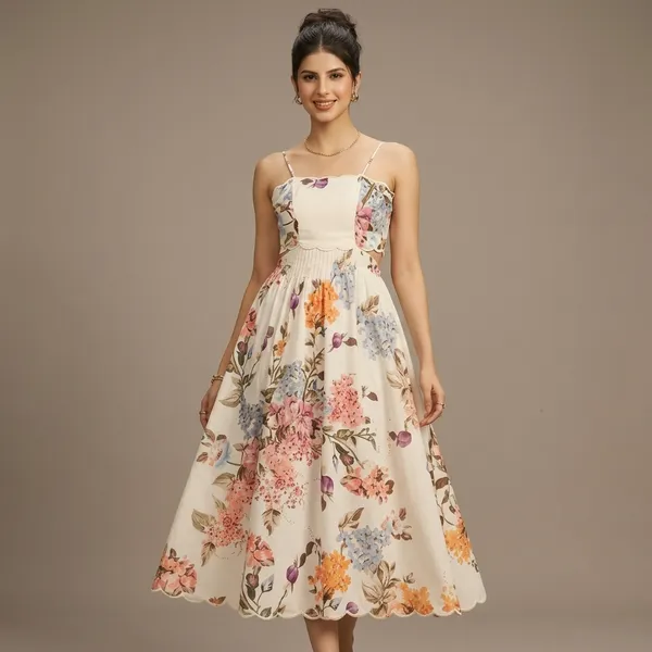 Scalloped_Fit_And_Flare_Midi_Cotton_Dress