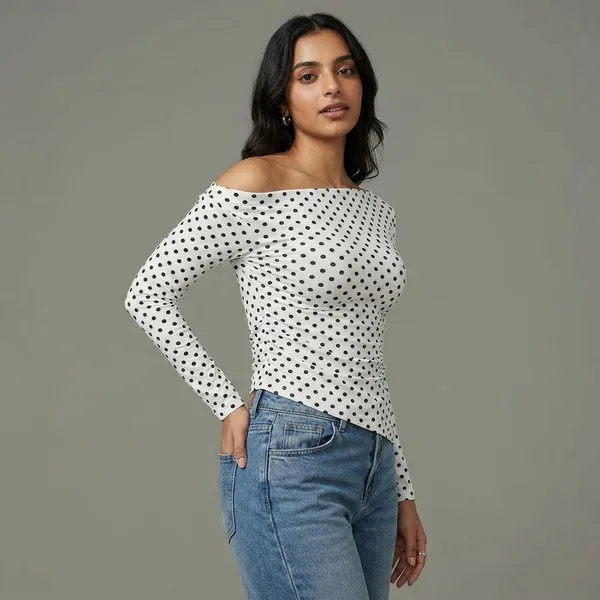 Stretchable_Asymmetrical_Ruched_Top