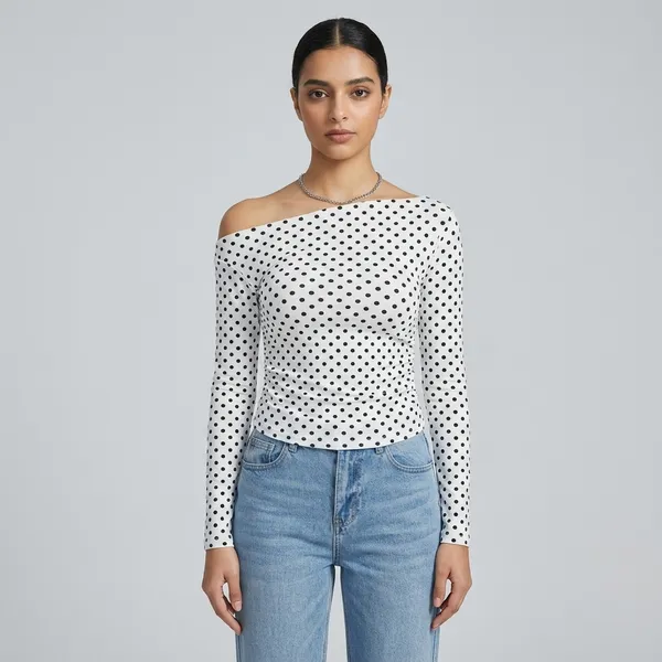 Stretchable_Asymmetrical_Ruched_Top