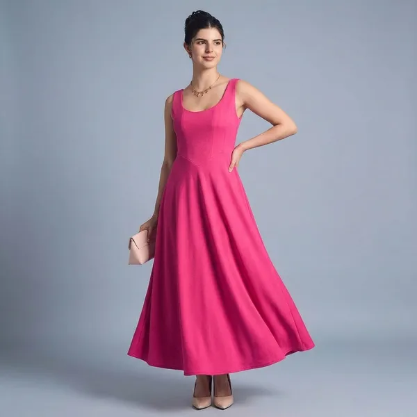 Stretchable_Corset_Fit_&_Flare_Midi_Dress