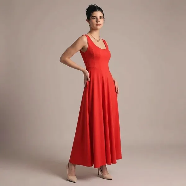 Stretchable_Corset_Fit_&_Flare_Midi_Dress
