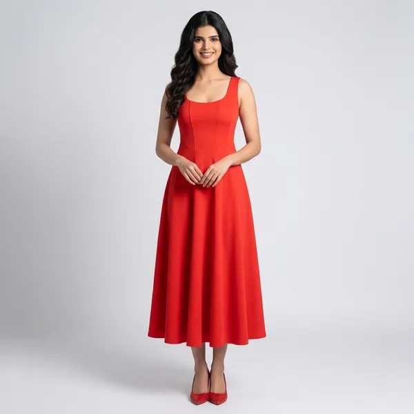 Stretchable_Corset_Fit_&_Flare_Midi_Dress