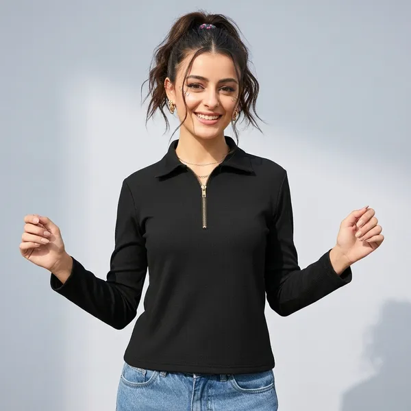 Stretchable_Full_Sleeves_Front_Zip_Up_Top