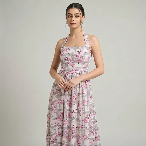 Stretchable_Halter_Neck_Maxi_Dress