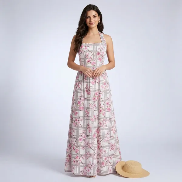 Stretchable_Halter_Neck_Maxi_Dress