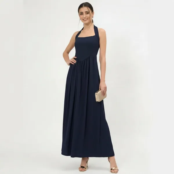 Stretchable_Halter_Neck_Maxi_Dress