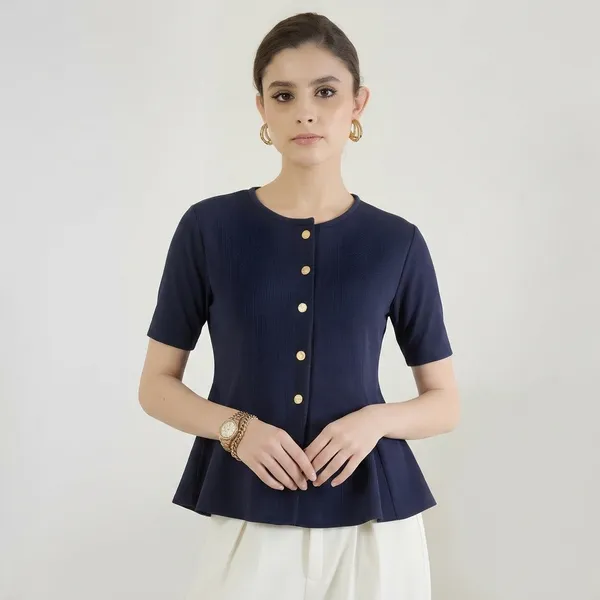 Stretchable_Ribbed_Flared_Peplum_Top