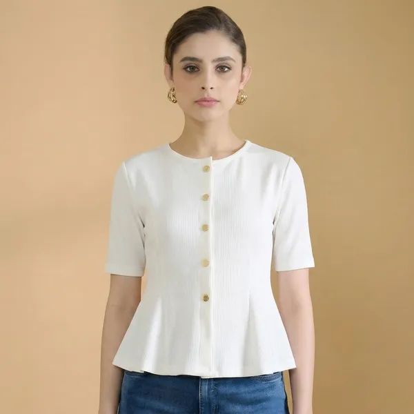 Stretchable_Ribbed_Flared_Peplum_Top