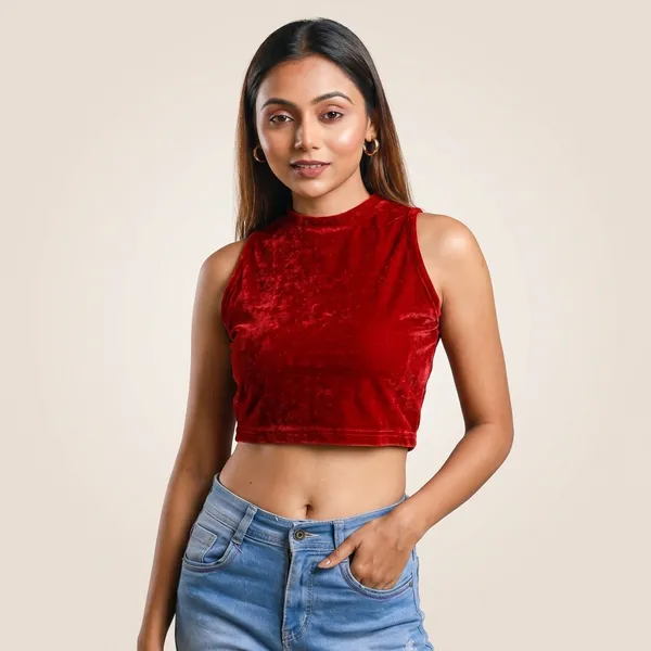 Solid_Cotton_Stretchable_Crop_Top