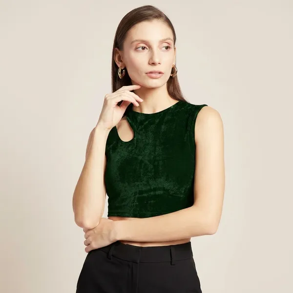 Solid_Cotton_Stretchable_Crop_Top