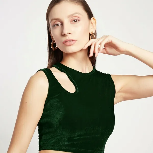 Solid_Cotton_Stretchable_Crop_Top