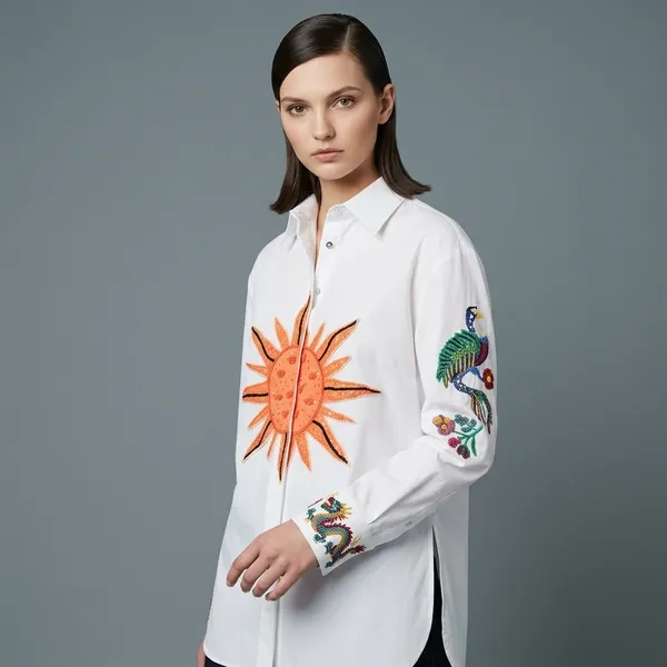 Sun_&_Dragon_Applique_Cotton_Shirt