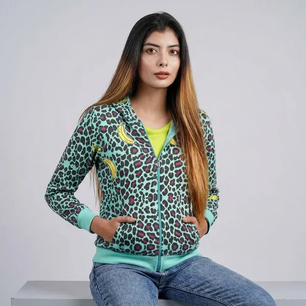 Banana_Print_Cotton_Zippered_Hoodie_With_Pockets