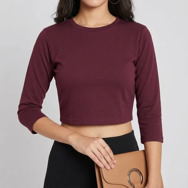Solid_Cotton_Stretchable_Crop_Top