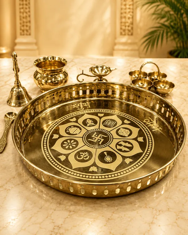 Brass_Traditional_Om_Swastik_Motif_Pooja_Thali_Set_Of_6