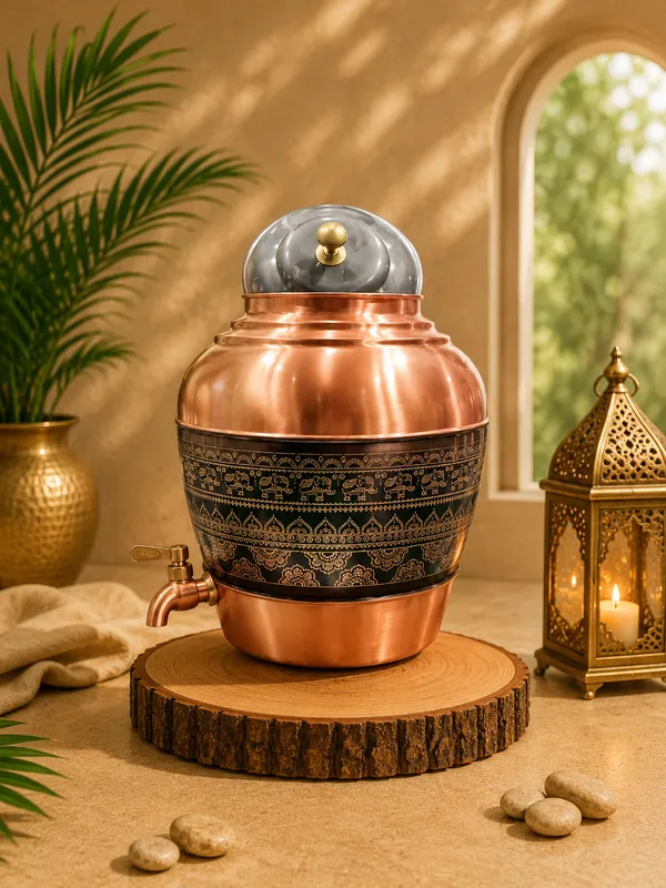 Copper_Traditional_Elephant_Geometric_Water_Dispenser