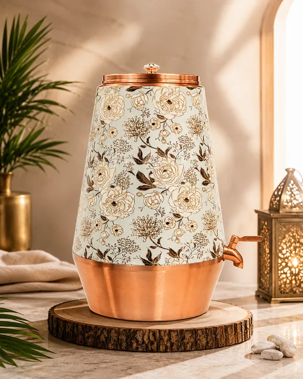 Copper_Floral_Print_Water_Dispenser