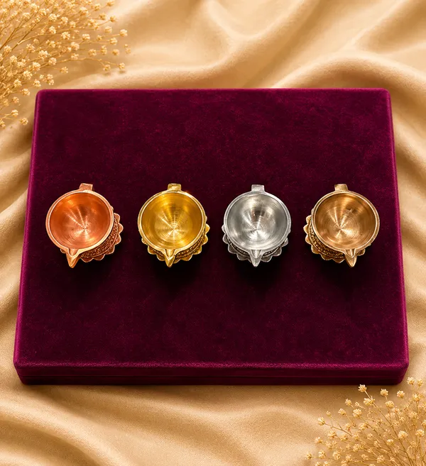 Pure_Brass_Multi_Colour_Coating_Diya_|_Set_of_1