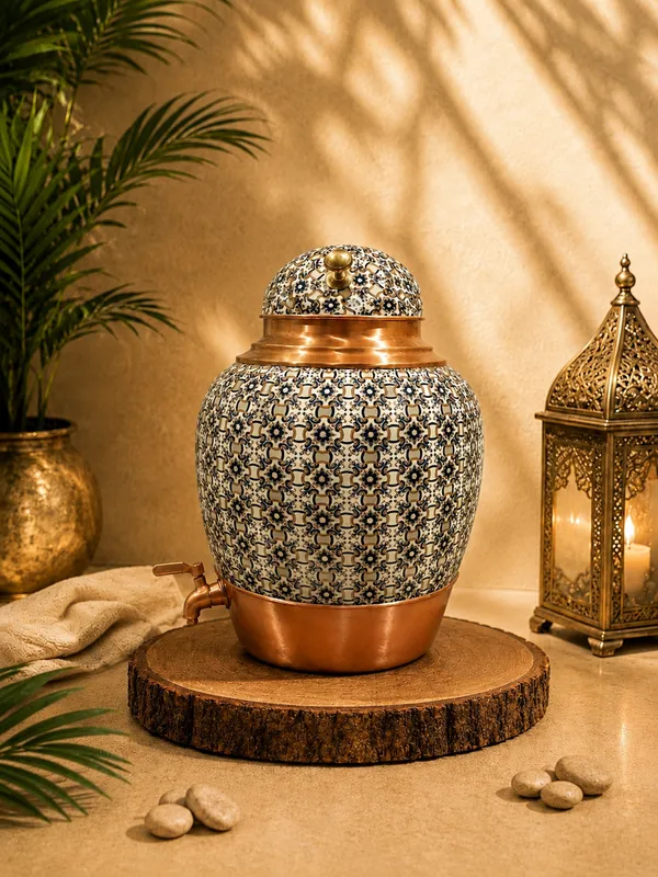 Copper_Moroccan_Pattern_Beverage_Dispenser