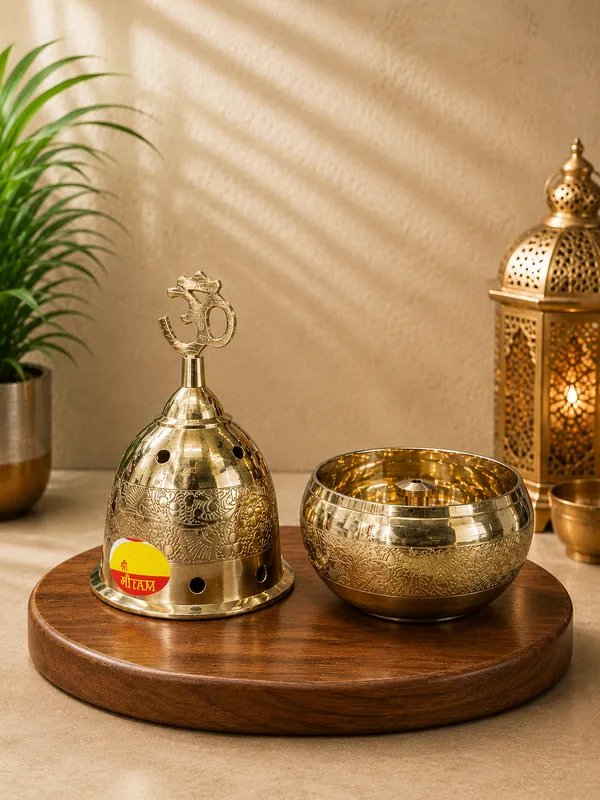 Brass_Om_Embossed_Floral_Engraved_Sambrani_Dhoop_Burner