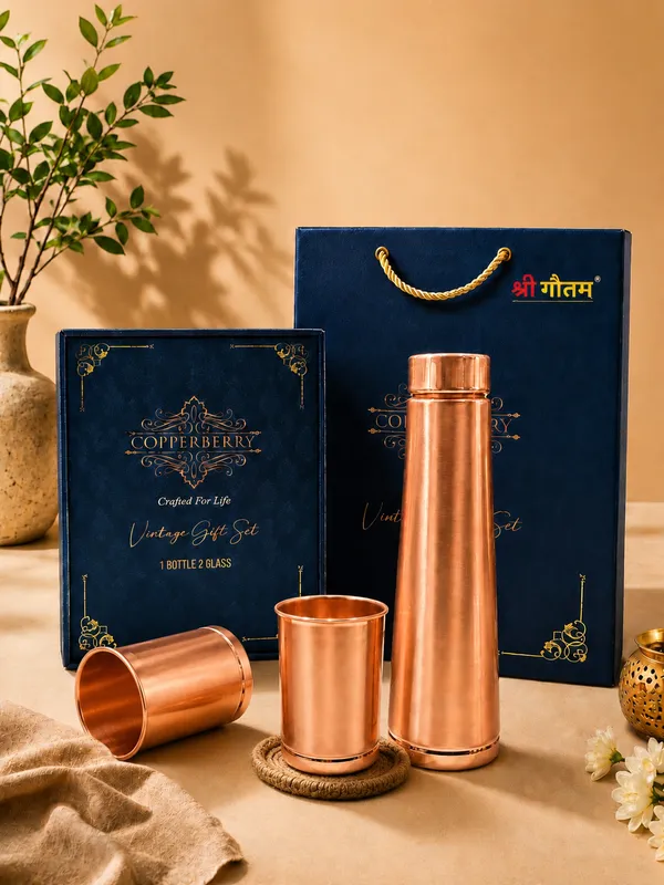 Copper_Vintage_Plain_Bottle_And_Glass_Gift_Set_Of_3