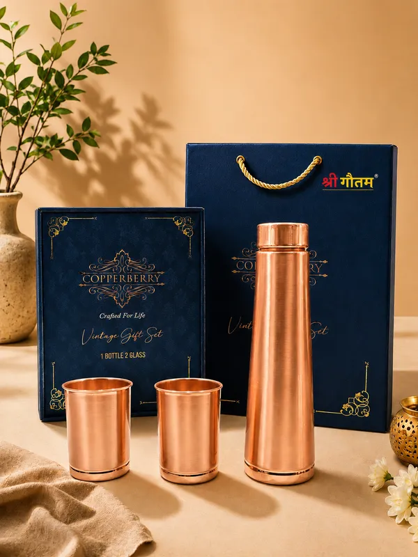 Copper_Vintage_Plain_Bottle_And_Glass_Gift_Set_Of_3