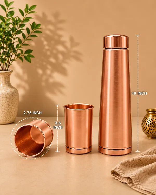 Copper_Vintage_Plain_Bottle_And_Glass_Gift_Set_Of_3